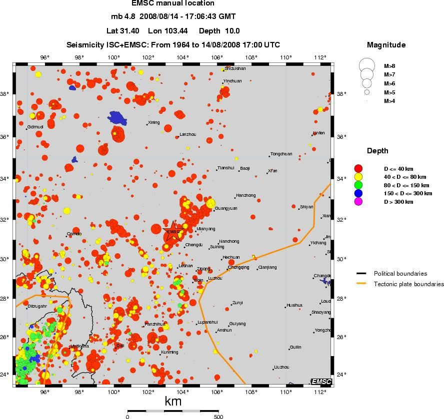 wide historical seismicity