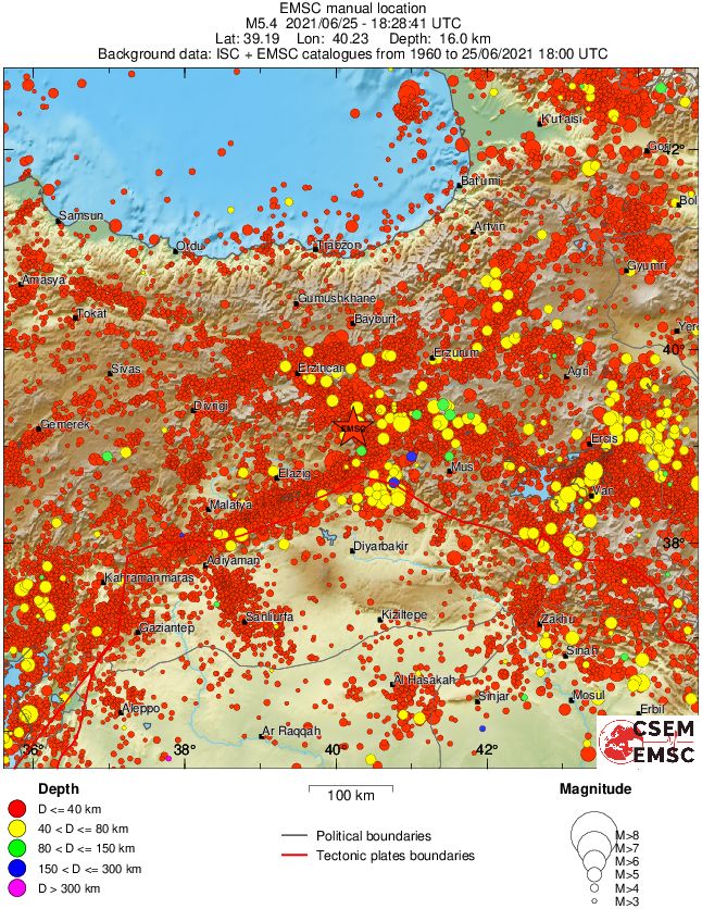 regional historical seismicity