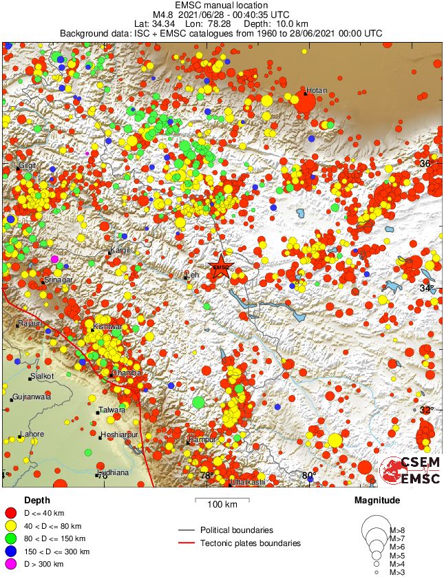 regional historical seismicity