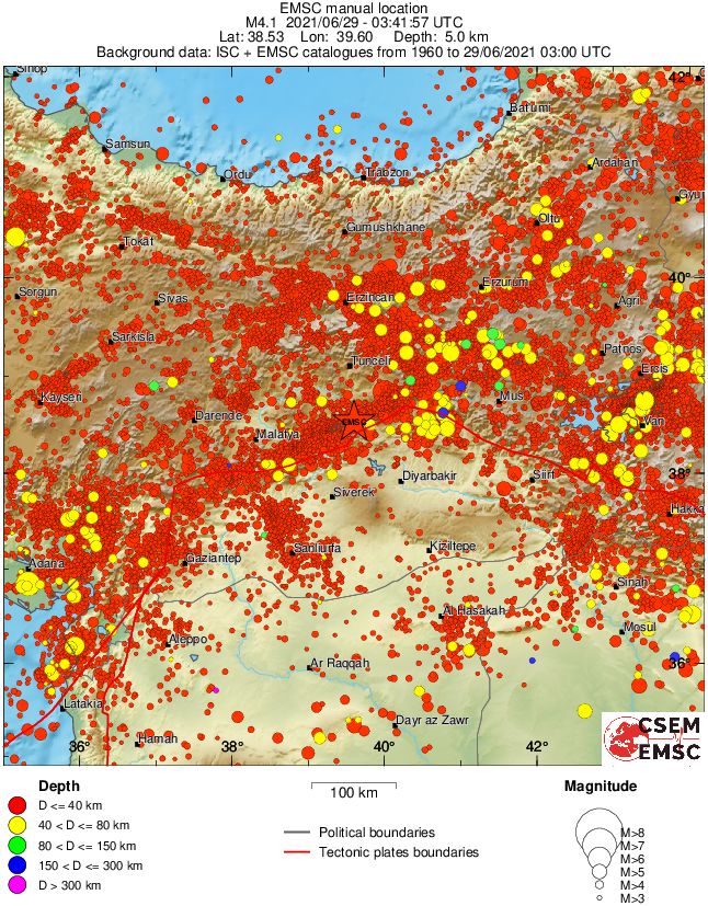 regional historical seismicity