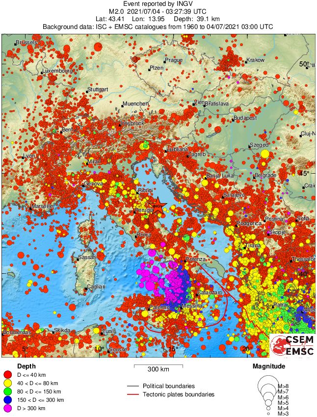 wide historical seismicity
