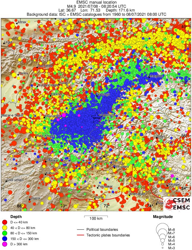 regional historical seismicity