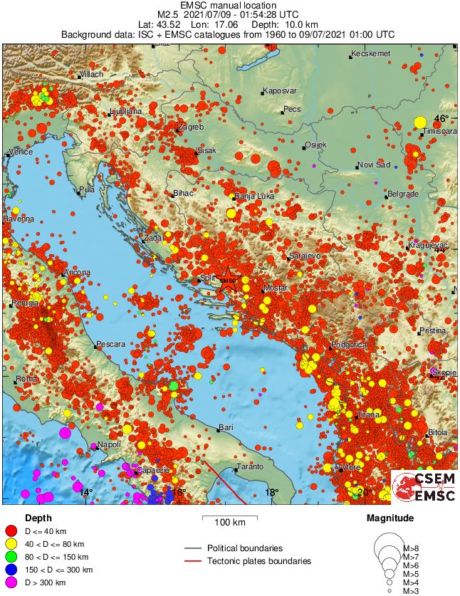 regional historical seismicity
