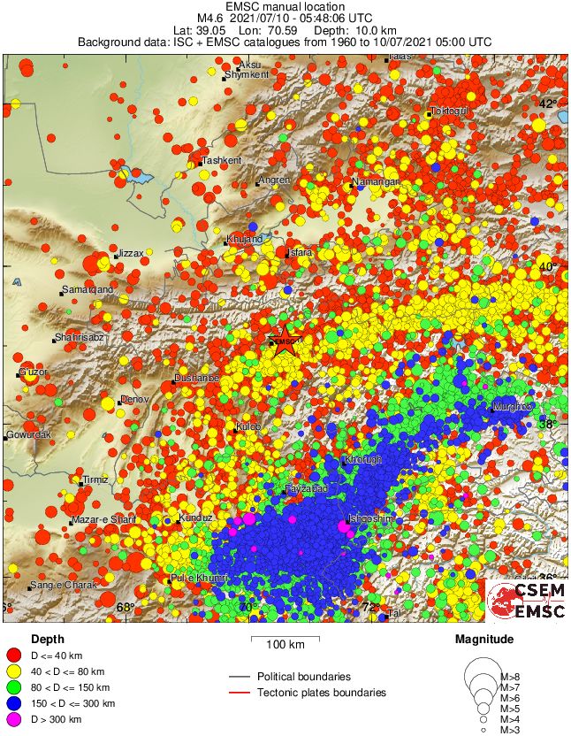 regional historical seismicity