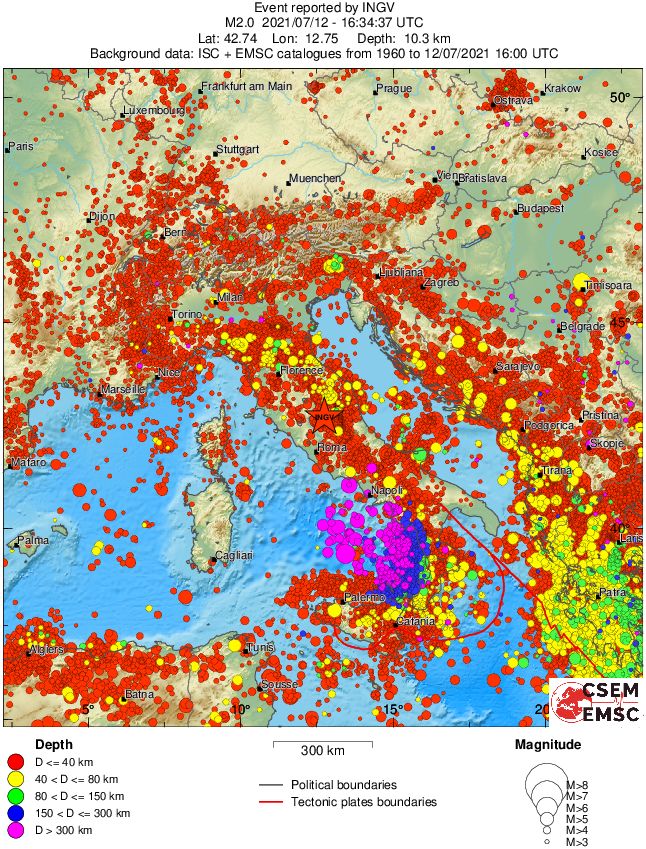 wide historical seismicity