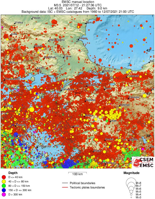 regional historical seismicity