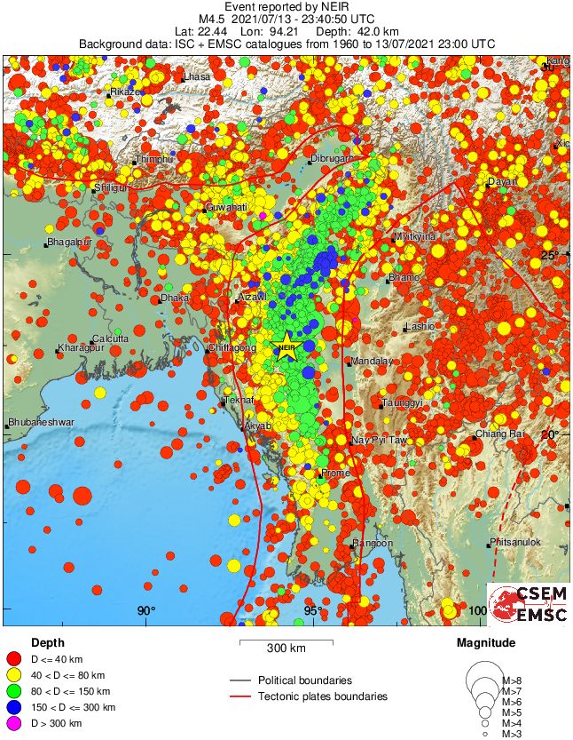 wide historical seismicity