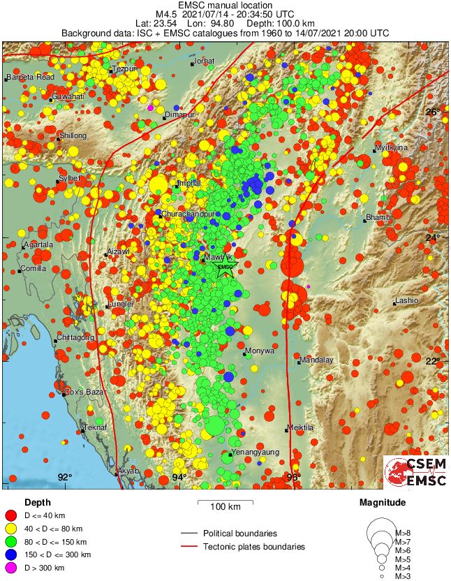 regional historical seismicity