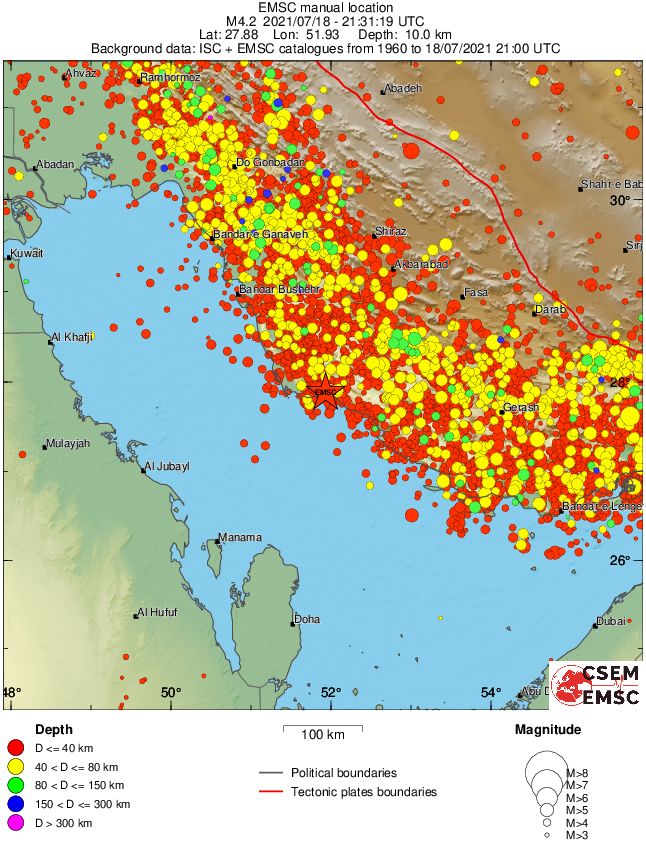 regional historical seismicity
