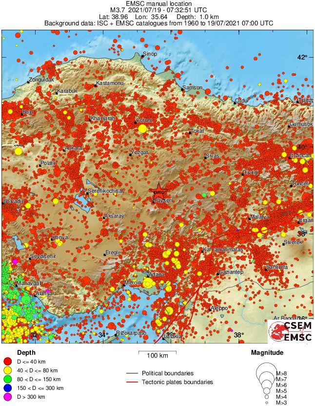 regional historical seismicity