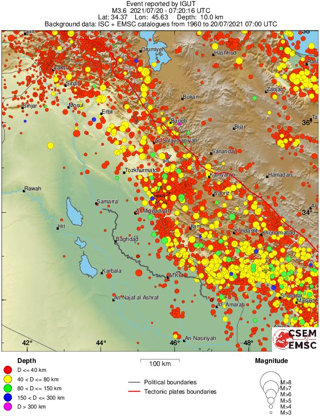 regional historical seismicity