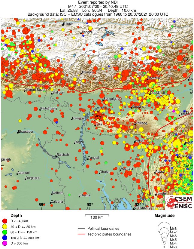 regional historical seismicity