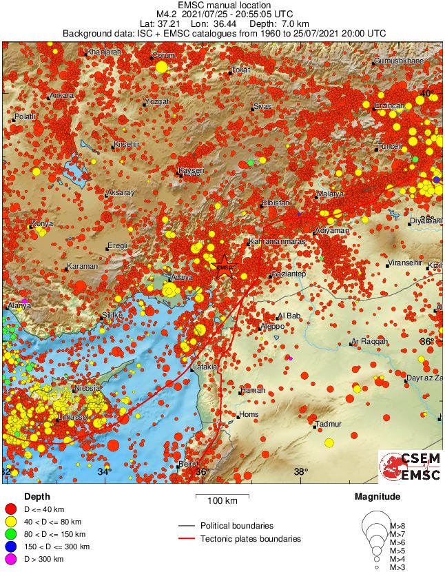 regional historical seismicity