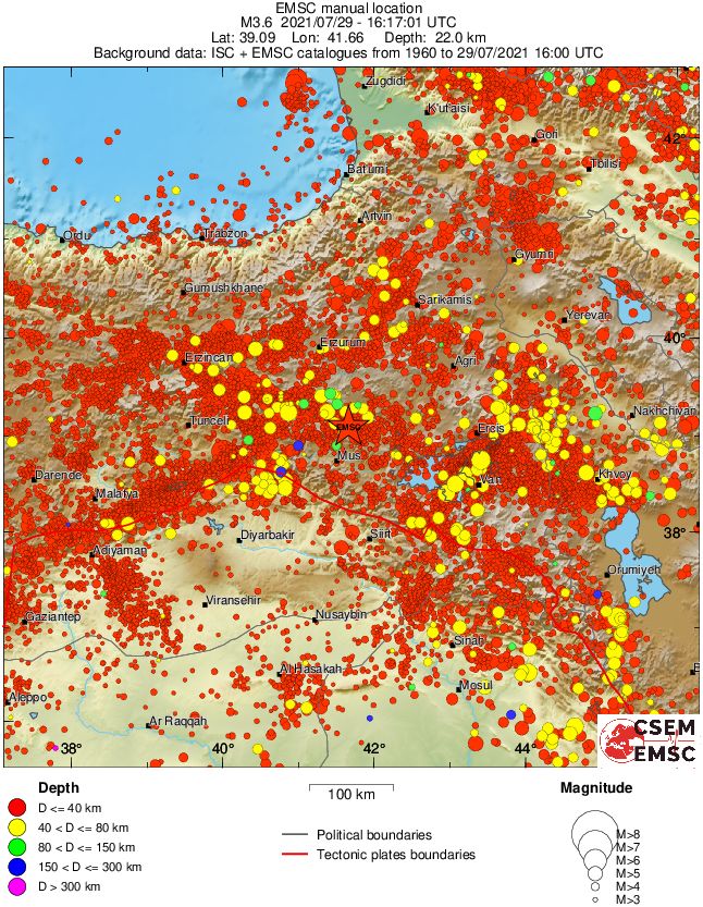 regional historical seismicity