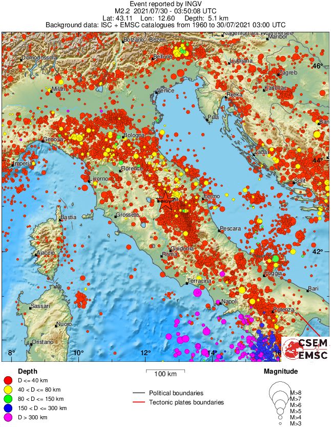 regional historical seismicity