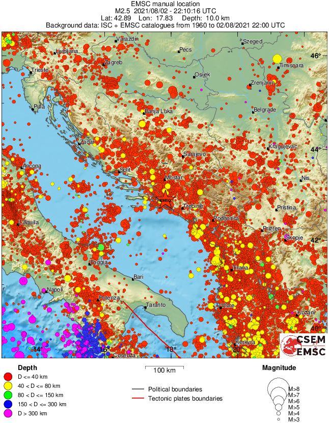 regional historical seismicity