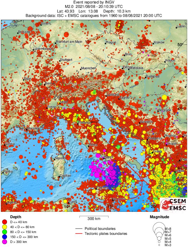 wide historical seismicity