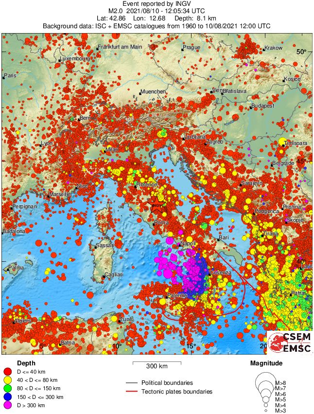 wide historical seismicity