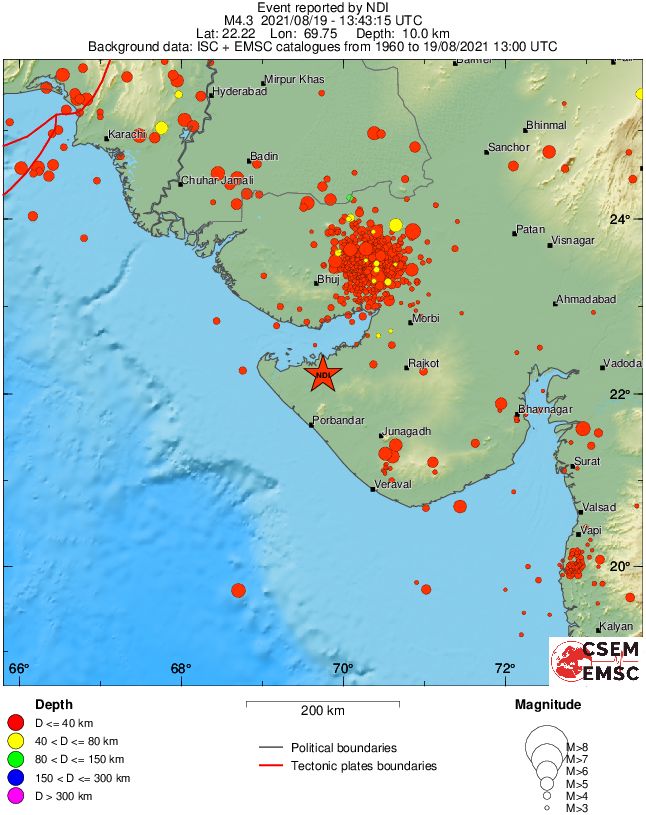 regional historical seismicity