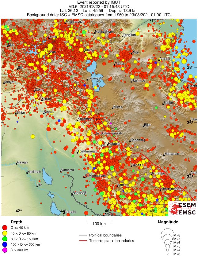 regional historical seismicity