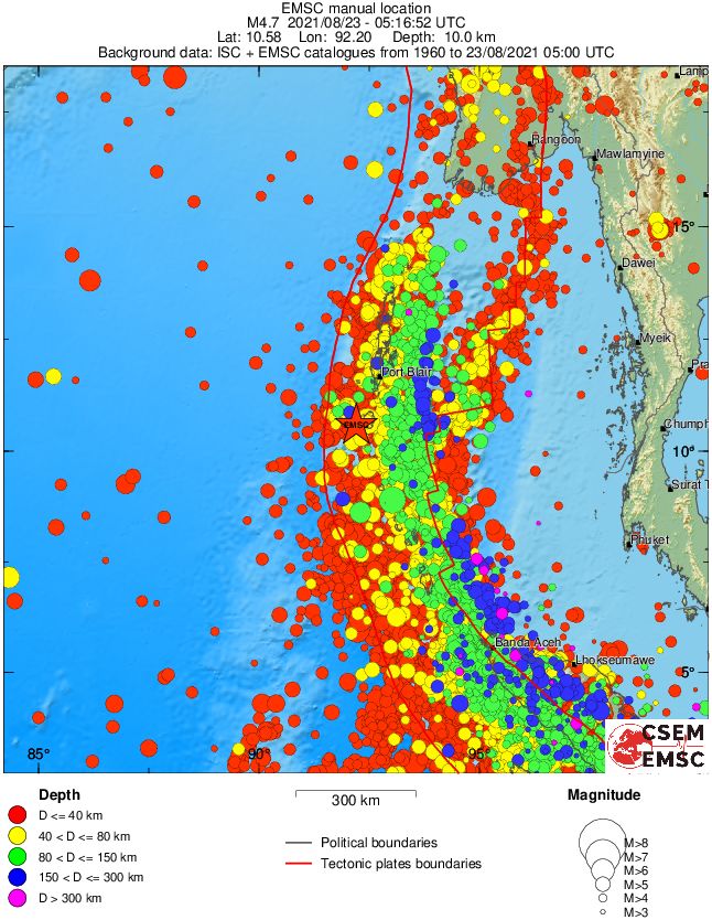 wide historical seismicity
