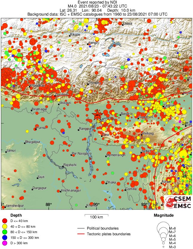 regional historical seismicity