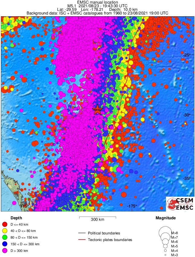 wide historical seismicity