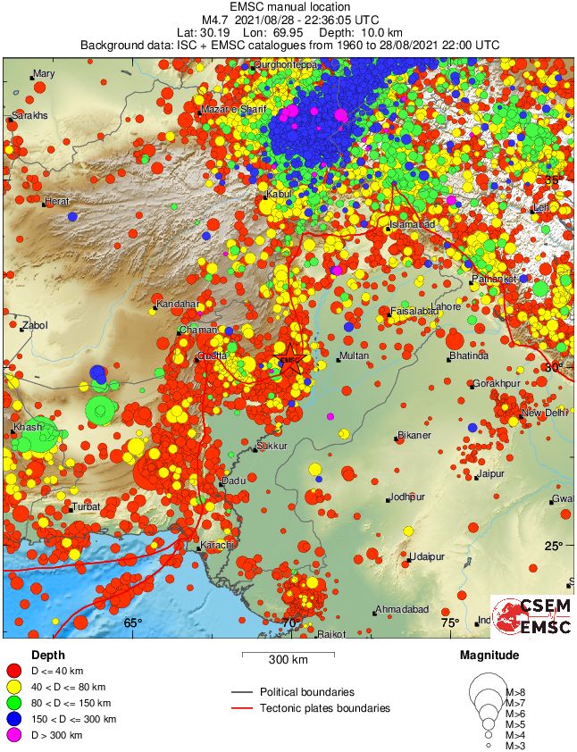 wide historical seismicity