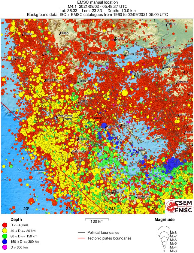 regional historical seismicity