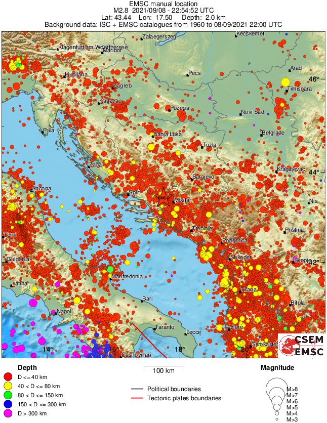 regional historical seismicity