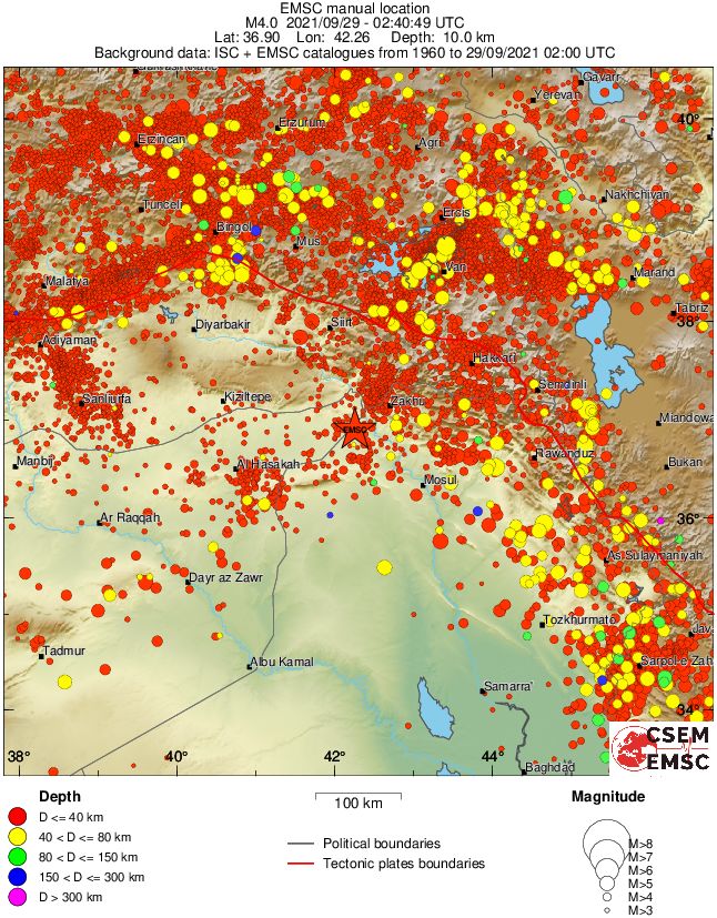 regional historical seismicity