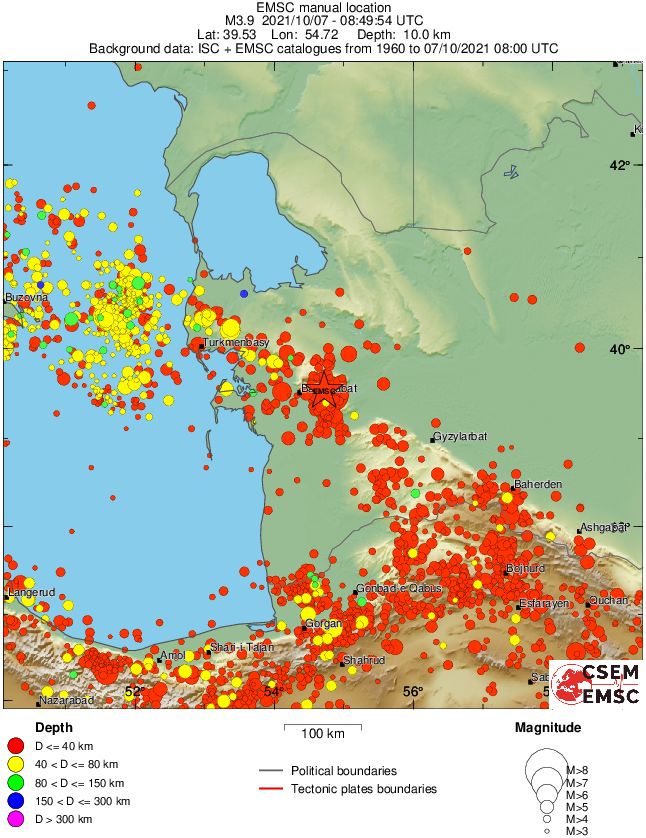 regional historical seismicity