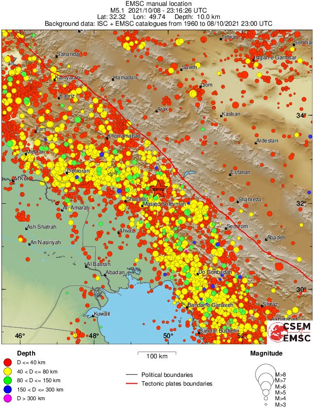 regional historical seismicity