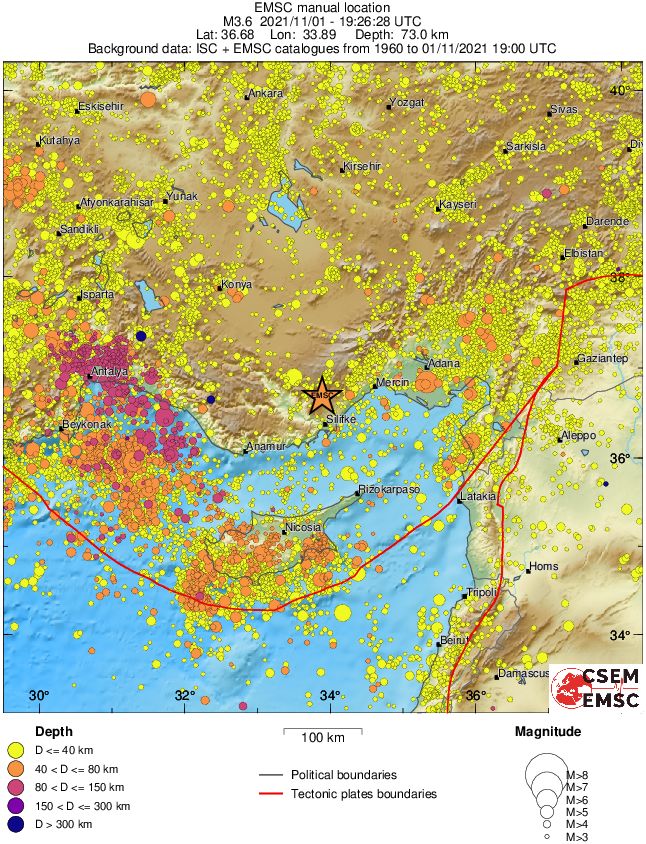 regional historical seismicity