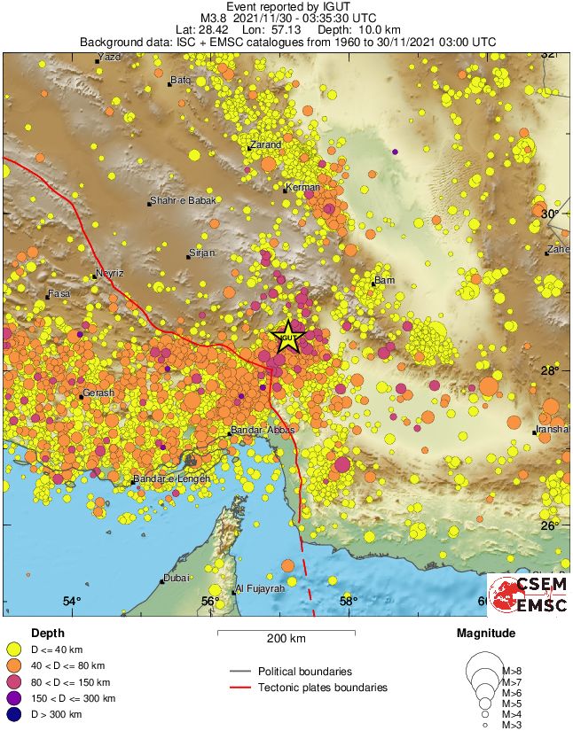 regional historical seismicity