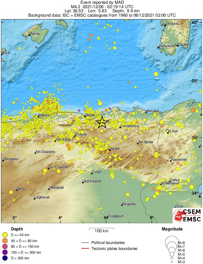 regional historical seismicity