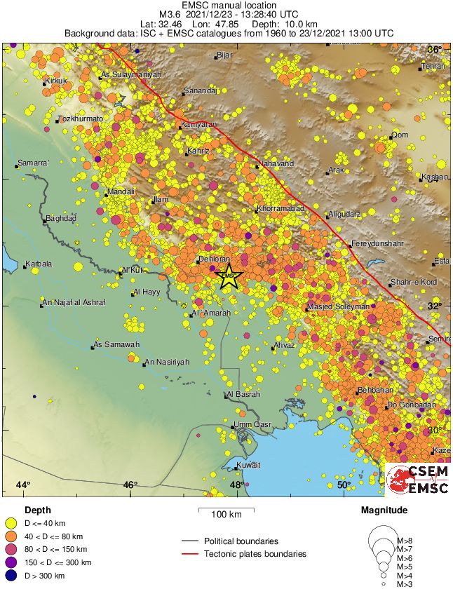 regional historical seismicity