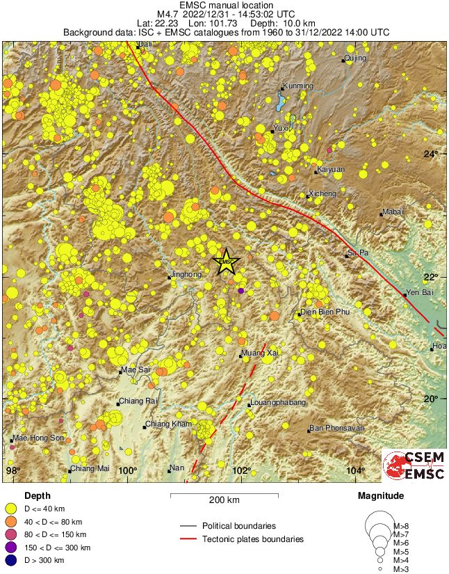 regional historical seismicity