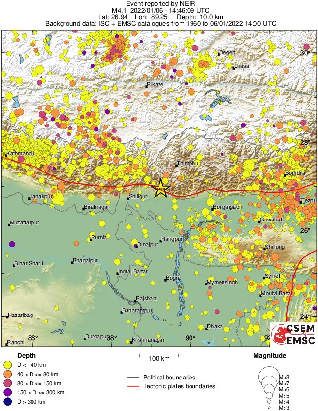 regional historical seismicity