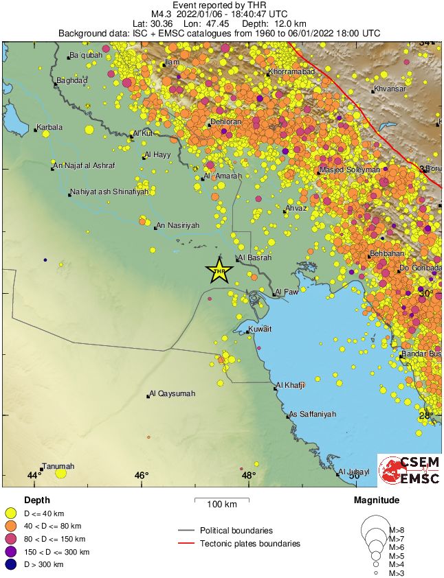 regional historical seismicity