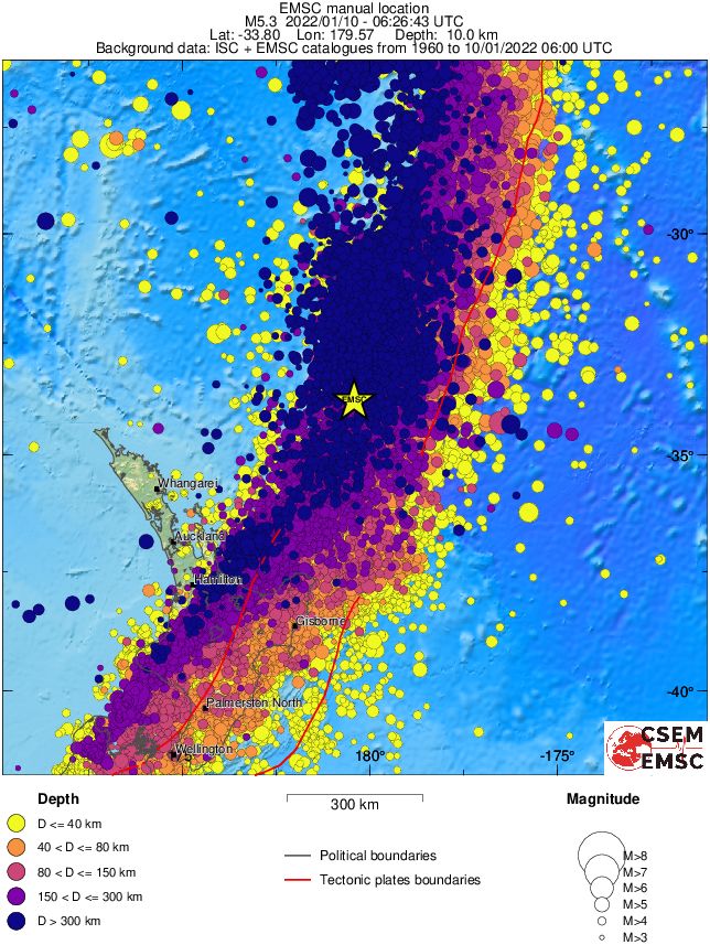 wide historical seismicity