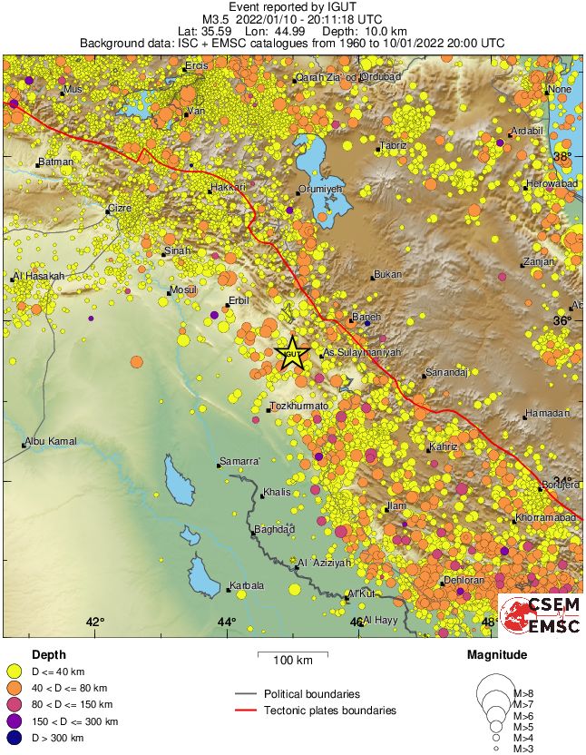 regional historical seismicity