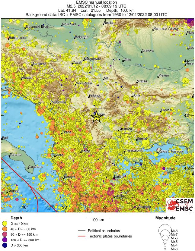 regional historical seismicity