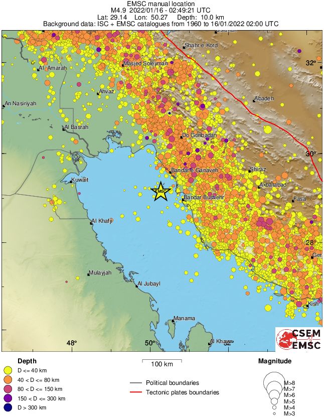 regional historical seismicity