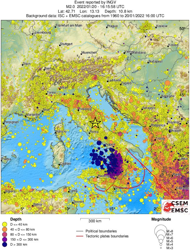 wide historical seismicity
