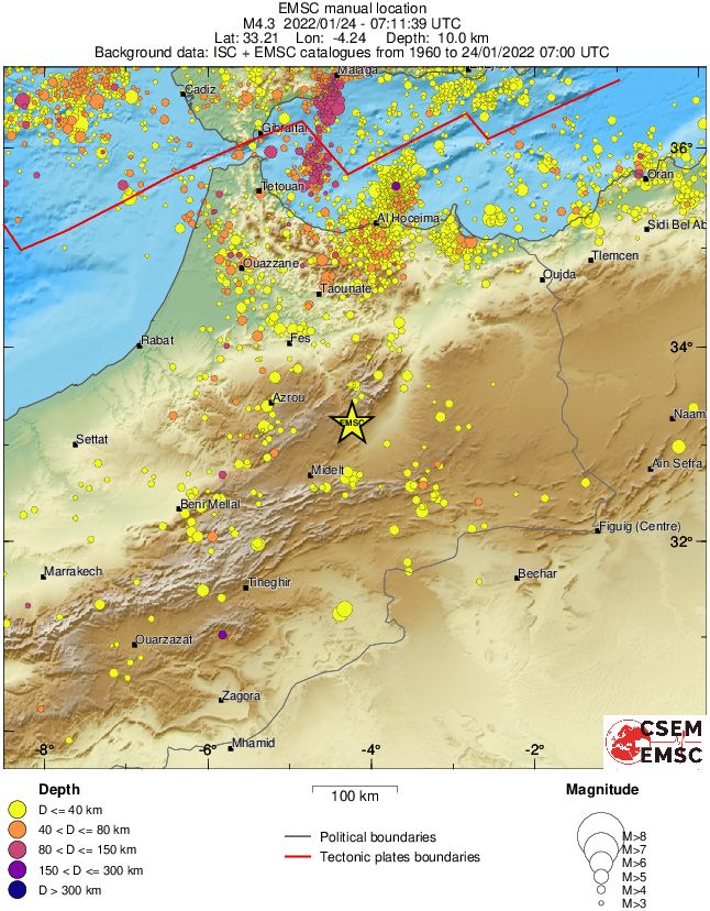 regional historical seismicity