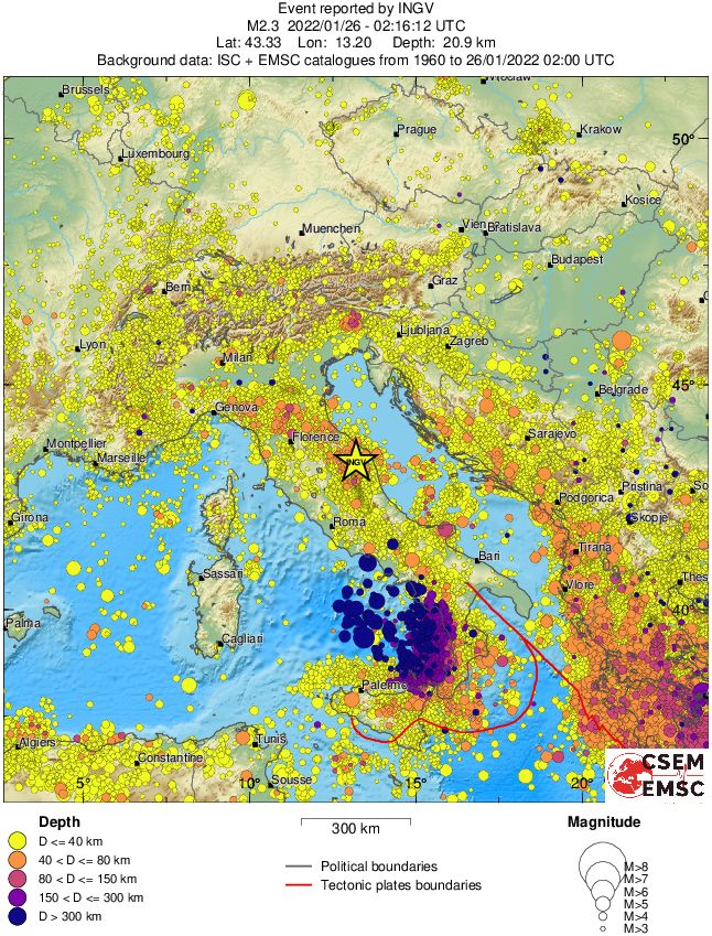 wide historical seismicity