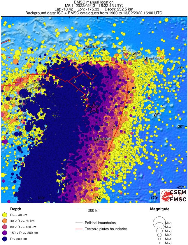 wide historical seismicity