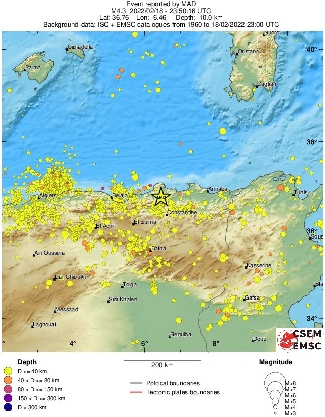 regional historical seismicity