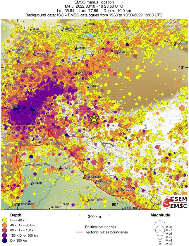 wide historical seismicity